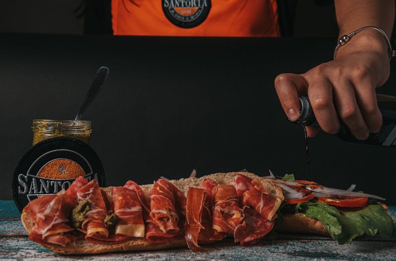 Meatball Marinara Hoagie with juicy meatballs and sauce